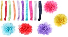 Mix and Match Headband Set Plain Colours (15 Piece)