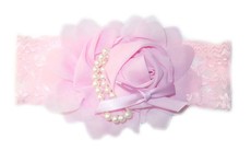 Pearl Lace Headband - Pink