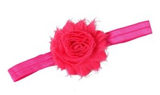 Shabby Chic Headband in Hot Pink Color