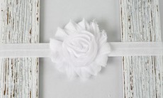 Shabby Chic Headband in White Color