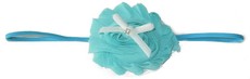 Tiny Bow Headband - Light Aqua