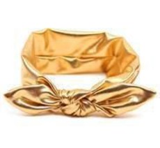 Top Knot Metallic Headband for Baby Girls - Gold