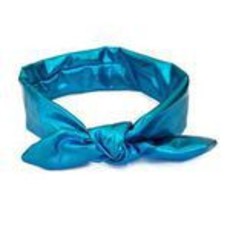 Top Knot Metallic Headband for Baby Girls - Metallic Blue