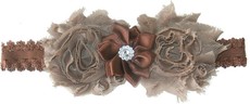 Triple Flower Headband - Chocolate