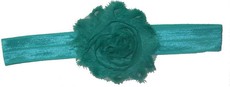 Two Tone Fine Flower Headband - Aqua