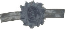 Two Tone Fine Flower Headband - Grey