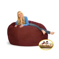 ComfySAK 120cm Beanbag - Burgandy Suede