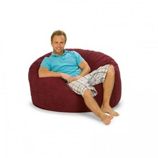 Comfyzak 100cm Beanbag - Burgandy Suede