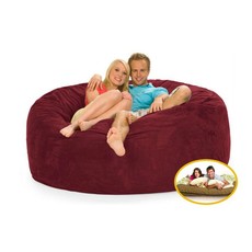 Comfyzak 140cm Beanbag - Burgandy Suede