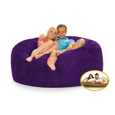 Comfyzak 140cm Beanbag - Royal Purple Suede