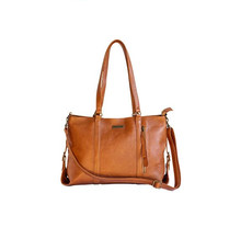 Mally Ladies Laptop Handbag in Toffee