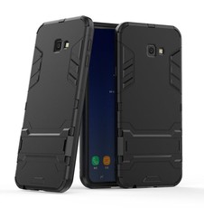 2-in-1 Hybrid Dual Shockproof Stand Case for Samsung J4 Plus Black