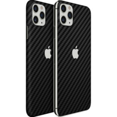 Black Carbon Fibre Skin for iPhone 11 Pro Max - Double Pack