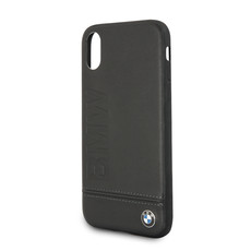 BMW - Signature Logo Imprint Hard Case for iPhone X - Black