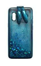 Bunny Floating Stars & Hearts Cover For Apple iPhone 10 - Blue