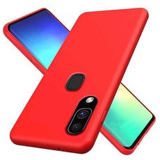 CellTime Galaxy A20 Silicone Shock Resistant Cover - Red