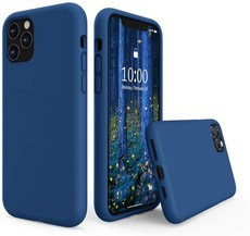 CellTime iPhone 11 Pro Max Silicone Cover - Cobalt Blue - Logo Hole