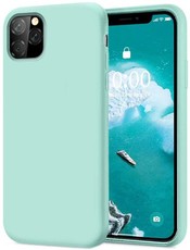 CellTime iPhone 11 Pro Max Silicone Cover - Turquoise - Logo Hole