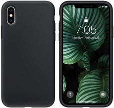 CellTime iPhone X / XS Silicone Shock Resistant Cover - Black - Logo Hole