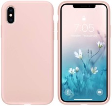 CellTime iPhone X / XS Silicone Shock Resistant Cover - Pink - Logo Hole