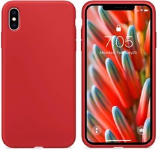 CellTime iPhone X / XS Silicone Shock Resistant Cover - Red - Logo Hole