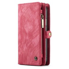 Detachable Magnetic Leather Phone Case & Wallet for iPhone X & XS - Red