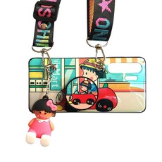 DHAO-Chibi Maruko-chan Silicone Cellphone Case With Lanyard-Huawei P30 Plus