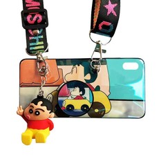 DHAO-Crayon Shin-chan Cellphone Case With Lanyard-iPhone XS Max