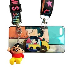 DHAO-Crayon Shin-chan Silicone Cellphone Case With Lanyard-iPhone6