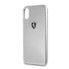 Ferrari - Heritage Real Carbon Hard Case for iPhone X - Silver