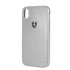 Ferrari - Heritage Real Carbon Hard Case for iPhone XR - Silver