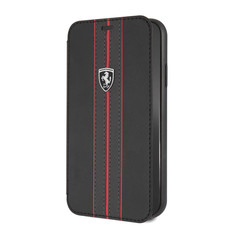 Ferrari - PU Leather Booktype Off Track Case for iPhone XR - Black