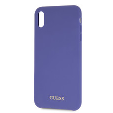 Guess - Silicone Gold Logo Purple for iPhone XS MAX