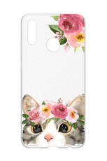 Hey Casey! Protective Case for Huawei P Smart 2019 - Floral Kitty