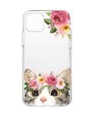 Hey Casey! Protective Case for iPhone 11 Pro - Floral Kitty