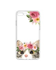 Hey Casey! Protective Case for iPhone 7 Plus or 8 Plus - Floral Kitty