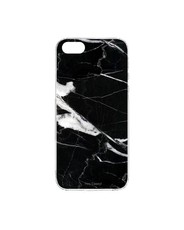 Hey Casey! Slim Fit Gel Case for iPhone SE - Black Ice Marble