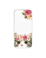 Hey Casey! Slim Fit Gel Case for iPhone SE - Floral Kitty