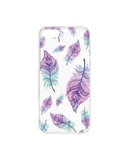 Hey Casey! Slim Fit Gel Case for iPhone SE - Rainbow Feathers