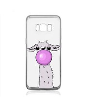 Hey Casey! Slim Fit Gel Case for Samsung S8 Plus - Bubblegum Llama