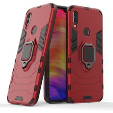 Kickstand Ring Stand Tiger Armor for Xiaomi Redmi Note 7 Red