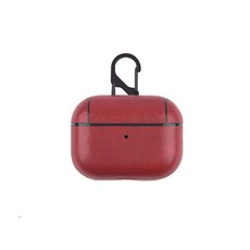 Luxury PU Leather Protective Cover Case Compatible with AirPods Pro-Red