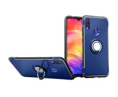 Magnetic Kickstand Rugged Case for Xiaomi Redmi Note 7 Navy