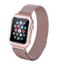 Meraki 2-in-1 Case & 42mm Milanese Band for Apple Watch - Rose Gold