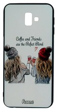 RedDevil Samsung J6+ 2018 Protective Fashion Back Cover - Coffee Friends