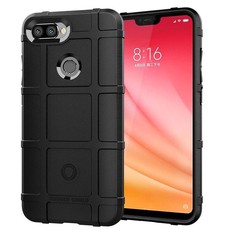 Rugged Shield Armor Matte Case for Xiaomi Mi8 Lite Black