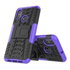 Rugged Skin Hard Cover Stand for Xiaomi Mi8 Mi 8 Blue