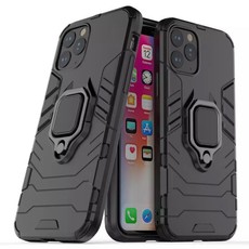 Shockproof Kickstand Ring Stand Armor Case for iPhone 11 Pro - Black