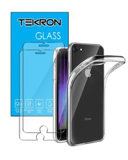 Tekron Double Pack Tempered Glass & Protective Case for iPhone 8 / 7