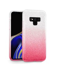 Tekron Glitter Gradient Case for Samsung Galaxy Note 9 - Silver to Pink